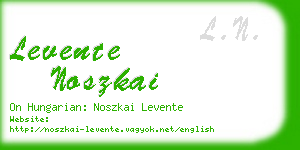 levente noszkai business card